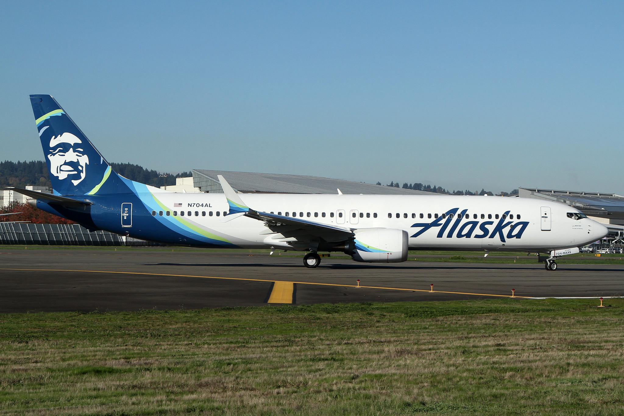 Boeing 737 max 9 di alaska airlines, foto di Nick Dean su Flickr