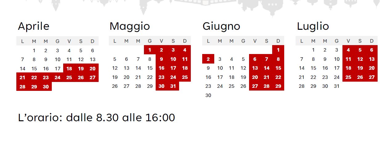 date ticket venezia 2025