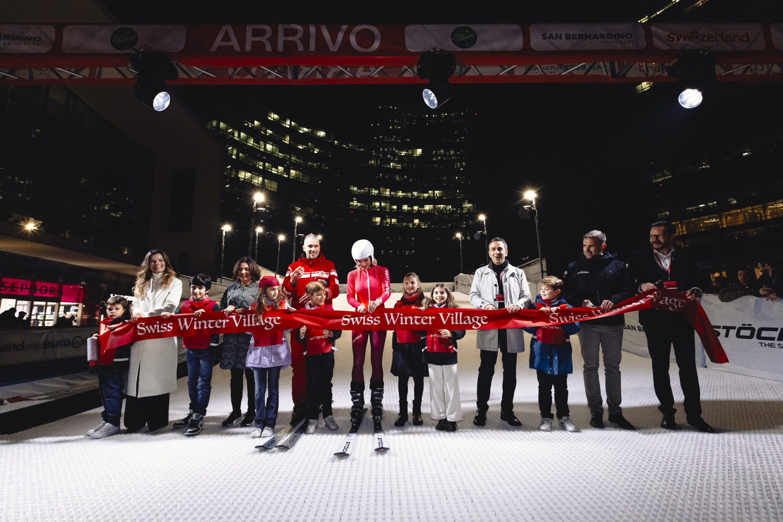 swiss winter village milano taglio nastro hunziker